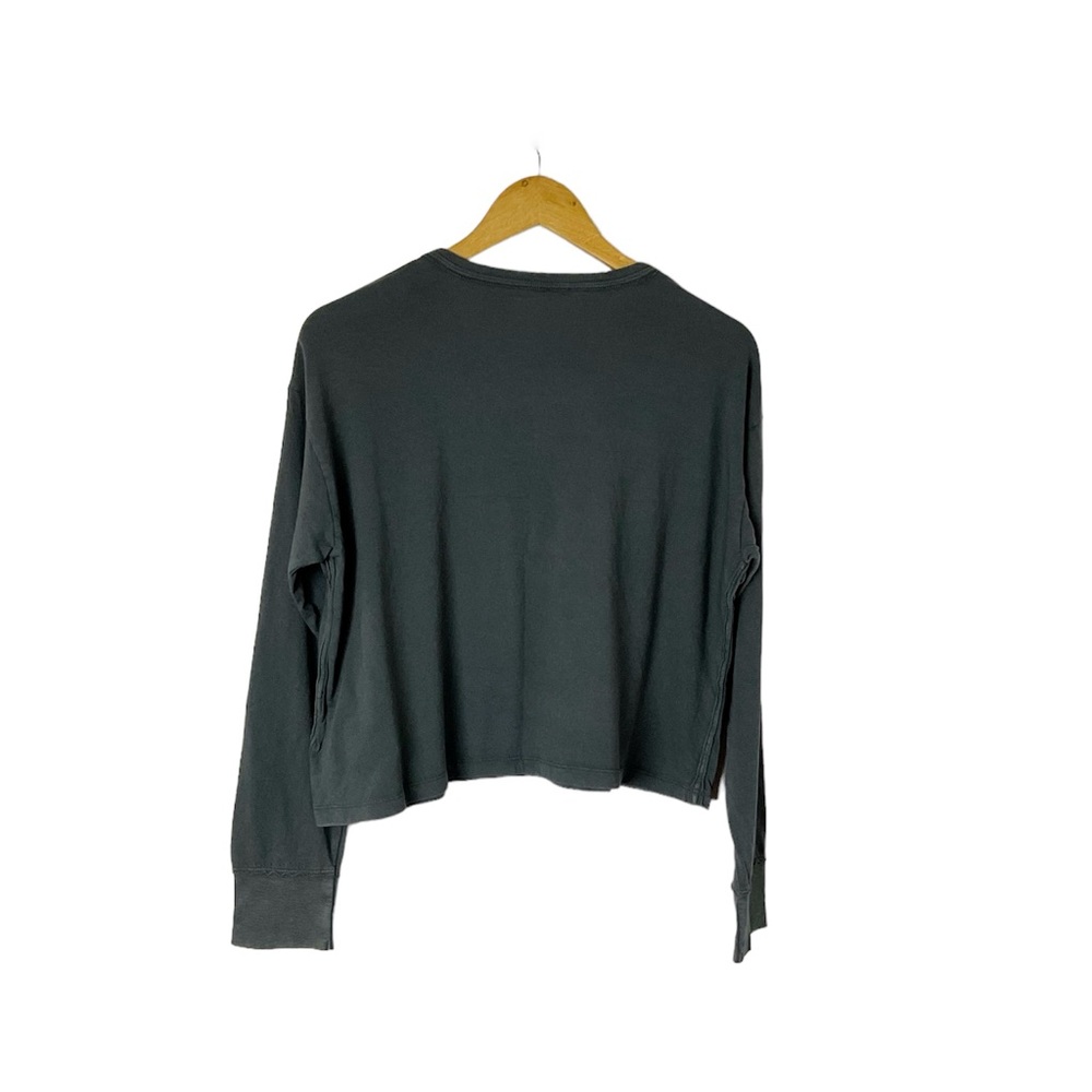 Aerie Long Sleeve Cropped Lounge Tee Size Small Dark Blue‎ - Picture 3 of 4
